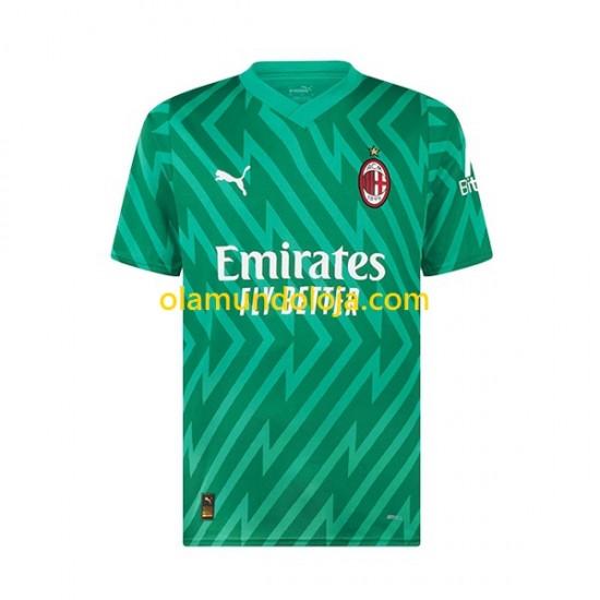Camisola AC Milan Mike Maignan 16 Guarda-redes Homem Equipamento Primeiro 2023-2024 Manga Curta